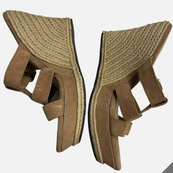 Brand New Women's UGG Tawnie Wedge Suede Espadrilles Sandals - Picture 16 of 16